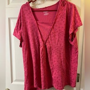 Venezia 22-24 hooded pink butterfly short sleeve shirt